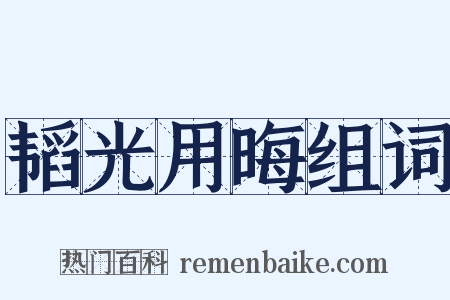 韬光用晦组词是什么意思的图片